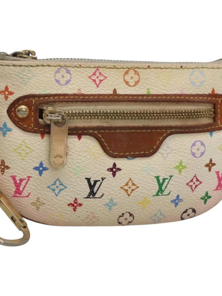 Louis Vuitton Monogram Multicolor Pochette Mm Pouch White M60028 Lv Auth 123829